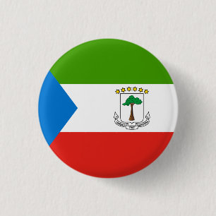 Equatorial Guinea Flag 1 Inch Round Button