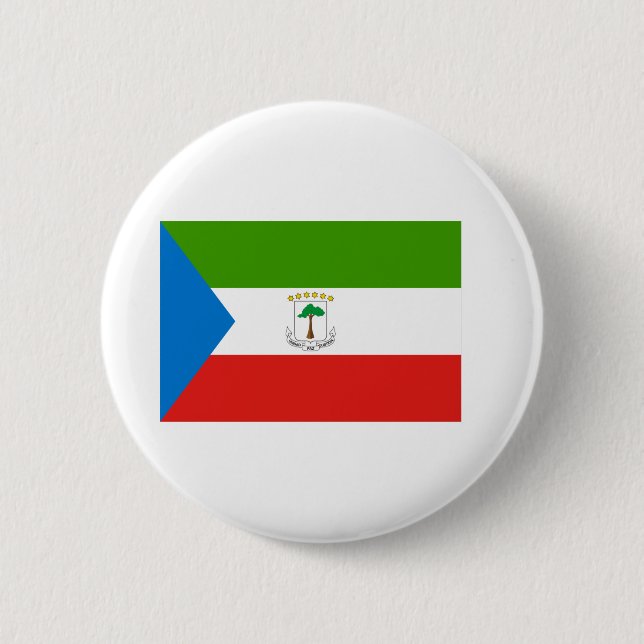 Equatorial Guinea Flag 2 Inch Round Button (Front)