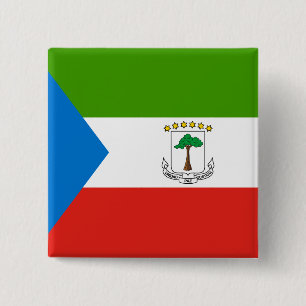 Equatorial Guinea Flag 2 Inch Square Button