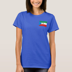 Equatorial Guinea Flag and Map dk T-Shirt