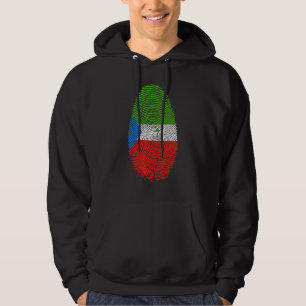 Equatorial Guinea Flag Fingerprint Equatorial Guin Hoodie