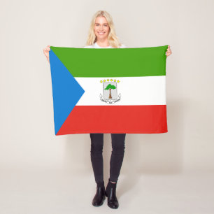Equatorial Guinea Flag Fleece Blanket
