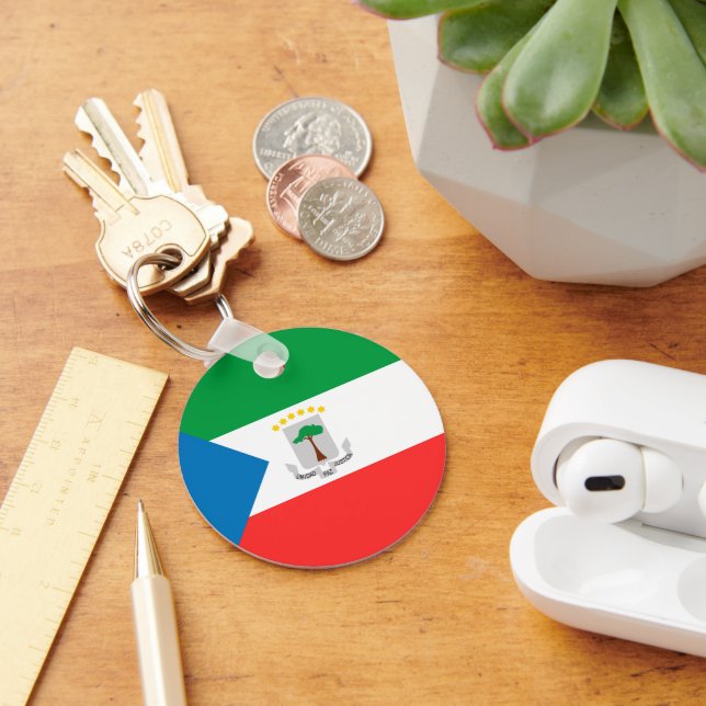 Equatorial Guinea flag Keychain (Desk)