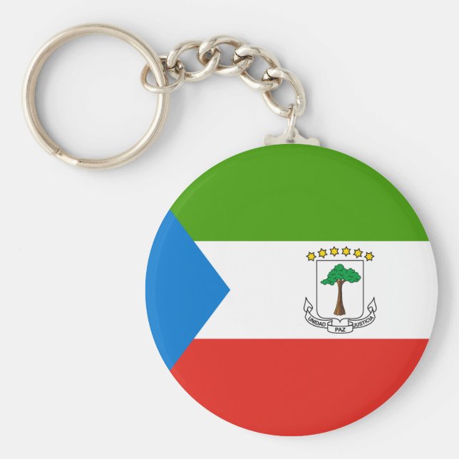 Equatorial Guinea Flag Keychain (Front)