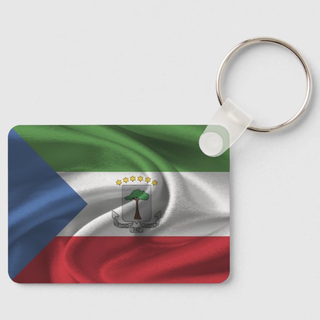 Equatorial Guinea Flag Keychain (Front)