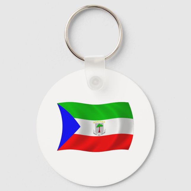 Equatorial Guinea Flag Keychain (Front)