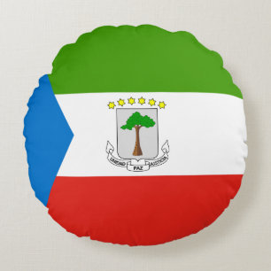 Equatorial Guinea Flag Round Pillow