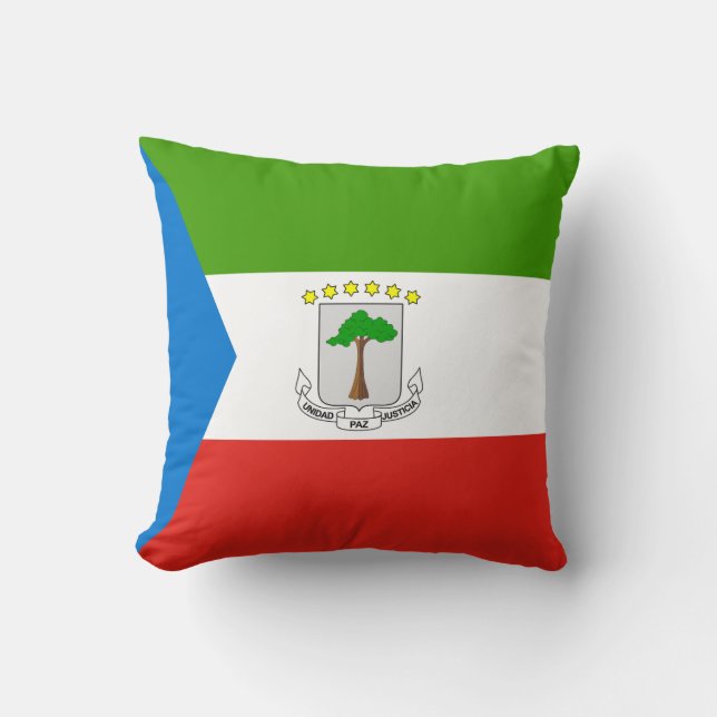 Equatorial Guinea Flag Throw Pillow (Front)