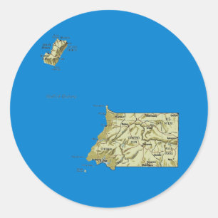Equatorial Guinea Map Sticker