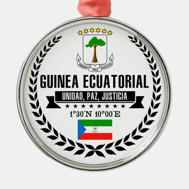 Equatorial Guinea Metal Ornament (Front)