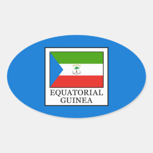 Equatorial Guinea Oval Sticker