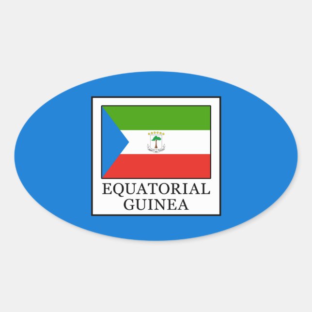 Equatorial Guinea Oval Sticker (Front)