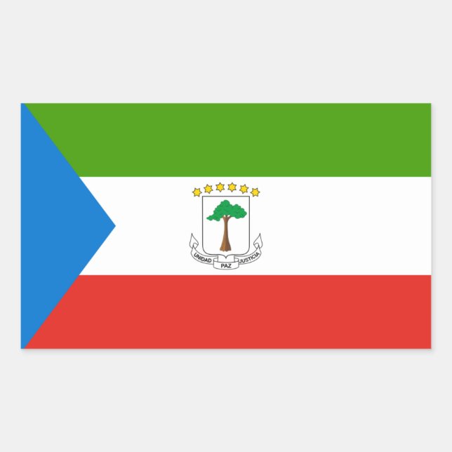 Equatorial Guinean Flag, Flag of Equatorial Guinea Sticker (Front)