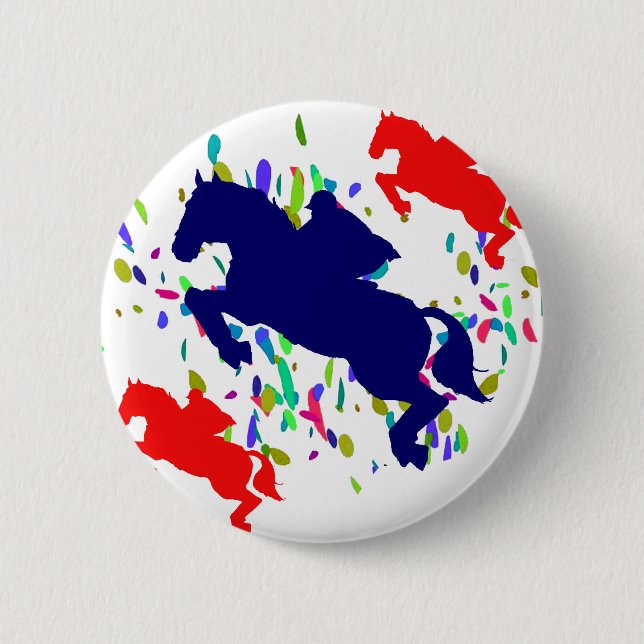 EQUESTRIAN 2 INCH ROUND BUTTON (Front)