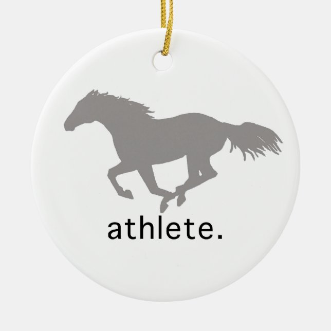 Equestrian Athlete Ceramic Ornament (Front)