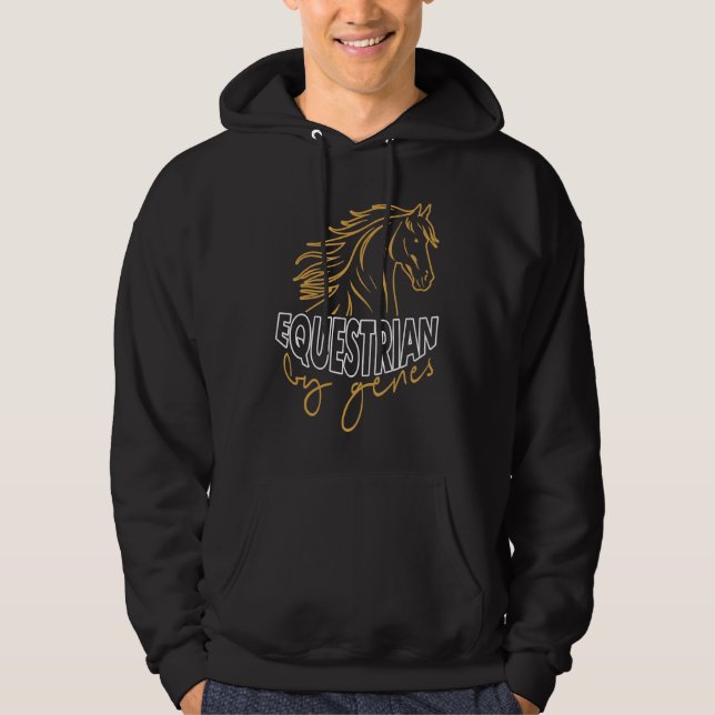 Equestrian Big Genes Motivational Equestrianism Sa Hoodie (Front)