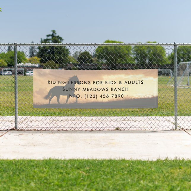 Equestrian Business Horse Riding Lesson Instructor Banner (Insitu)