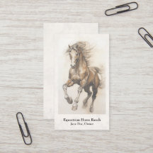 Equestrian Centre Riding Stables Business Card