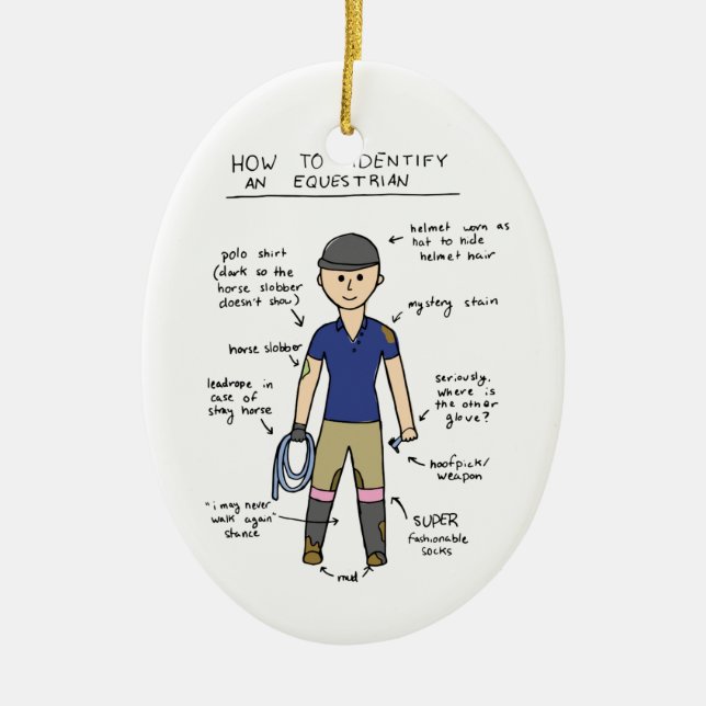 Equestrian Ceramic Ornament (Front)