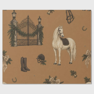 Equestrian Christmas Camel Wrapping Paper
