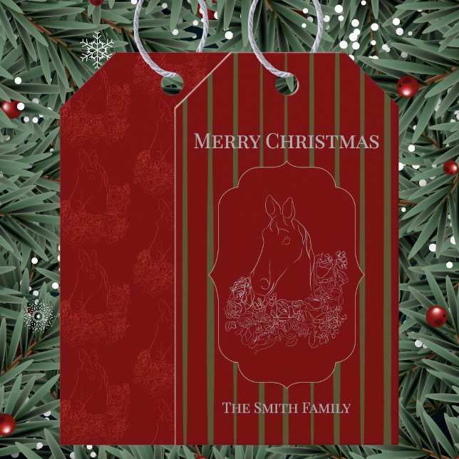 Equestrian Christmas Card Gift Tags (Creator Uploaded)