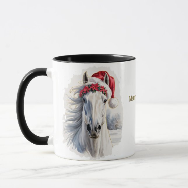 Equestrian Christmas Coffee Mug (Left)