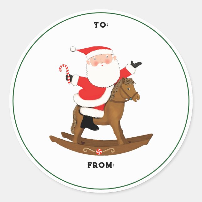 Equestrian Christmas Gift Tag (Front)