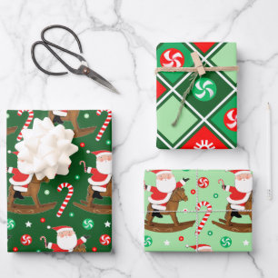 Equestrian Christmas Gift Wrapping Paper Sheet