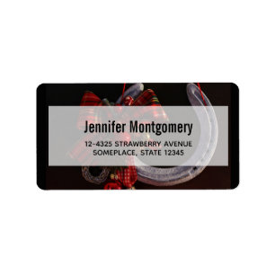 Equestrian Christmas Hanging Horseshoe Photo Label