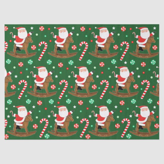 Equestrian Christmas Holiday Gift Tissue Paper (Front)