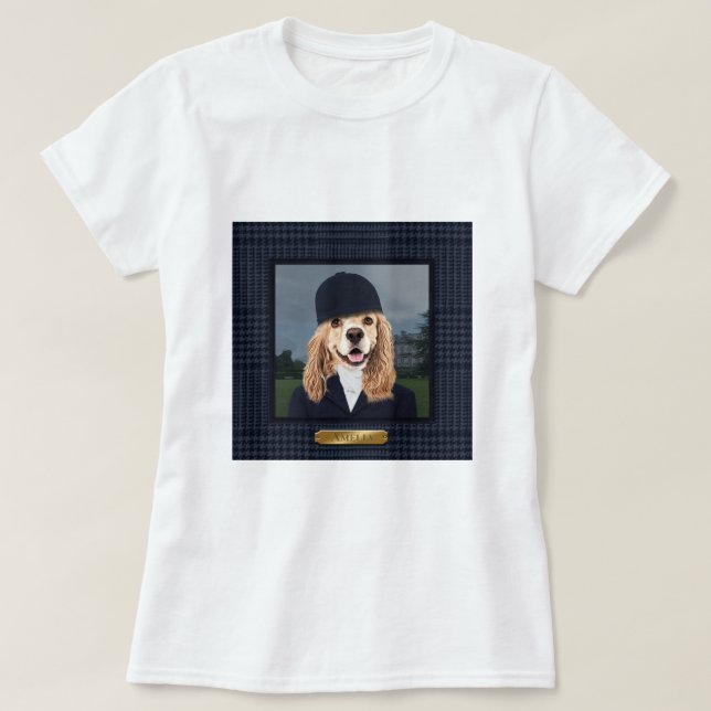Equestrian Cocker Spaniel Dog Tee - Amelia (Design Front)