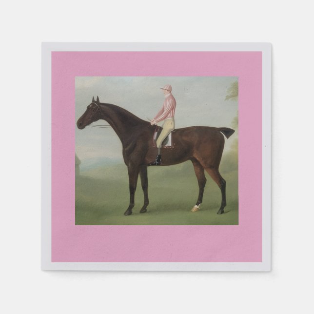 Equestrian Cocktail Napkin (Front)