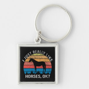 Equestrian Cowgirl Horseback Riding Western Horse Keychain