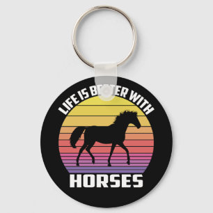 Equestrian Cowgirl Horseback Riding Western Horse Keychain