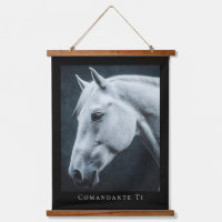 Equestrian Custom Horse Photo Name Black Frame