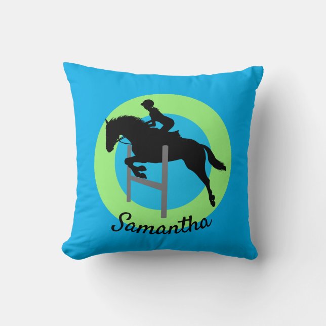 Equestrian Design  Throw Pillow (Front)