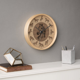 Equestrian Elegance - Silent Horse Themed Clock