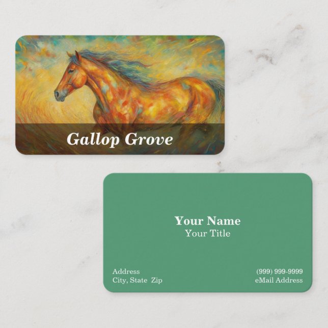 Equestrian / Equine / Horse Business Card (Front/Back)