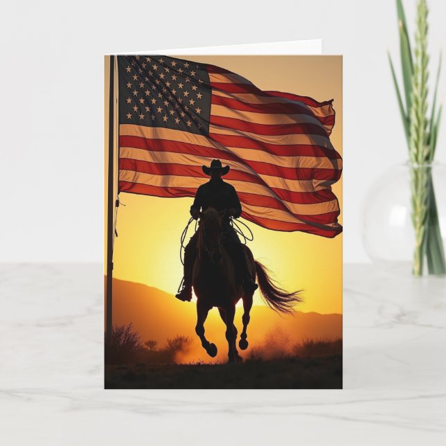 Equestrian Fathers Day Scene Card (Front)