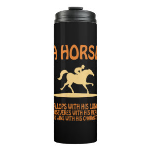 Equestrian Gift A Horse Gallops Thermal Tumbler