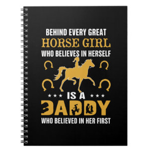 Equestrian Gift   Behind Every Great Horse Girl Notebook