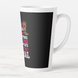 Equestrian Gift   Beware I Ride Horses Latte Mug