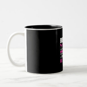 Equestrian Gift Beware I Rides Horses Two-Tone Coffee Mug
