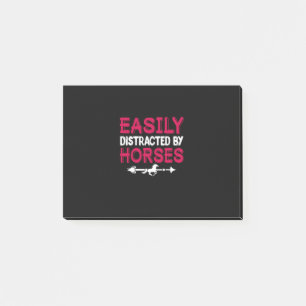 Equestrian Gift   Easily Distracted By Horses Post-it Notes