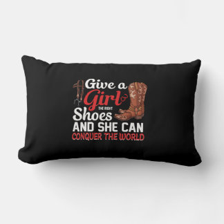 Equestrian Gift | Give A Girl Shoes Lumbar Pillow