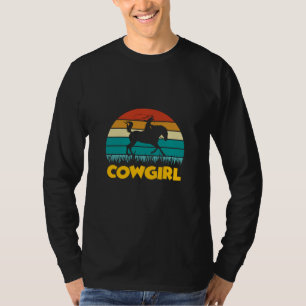 Equestrian Gift   Vintage Cowgirl T-Shirt