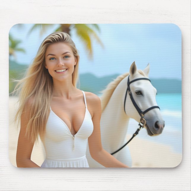 Equestrian Grace in Paradise Mouse Pad (Front)