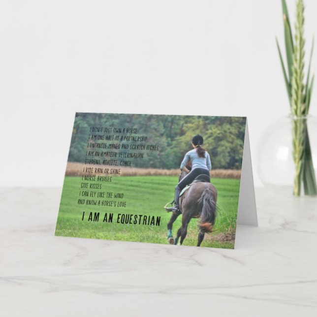 EQUESTRIAN Greeting Card (Front)