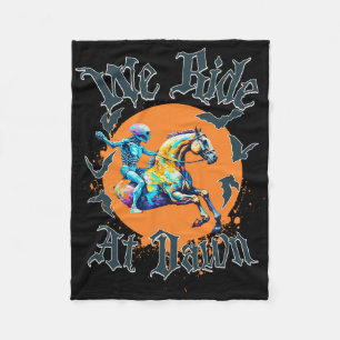 Equestrian Halloween Skeleton Costume  Fleece Blanket