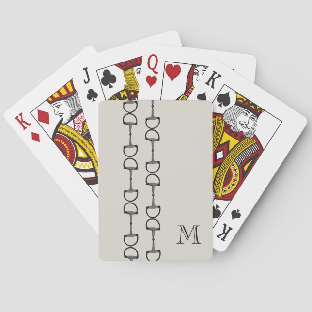 Equestrian Horse Bits Playing Cards (Back)
